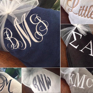 Personalized Monogrammed Throw Blankets