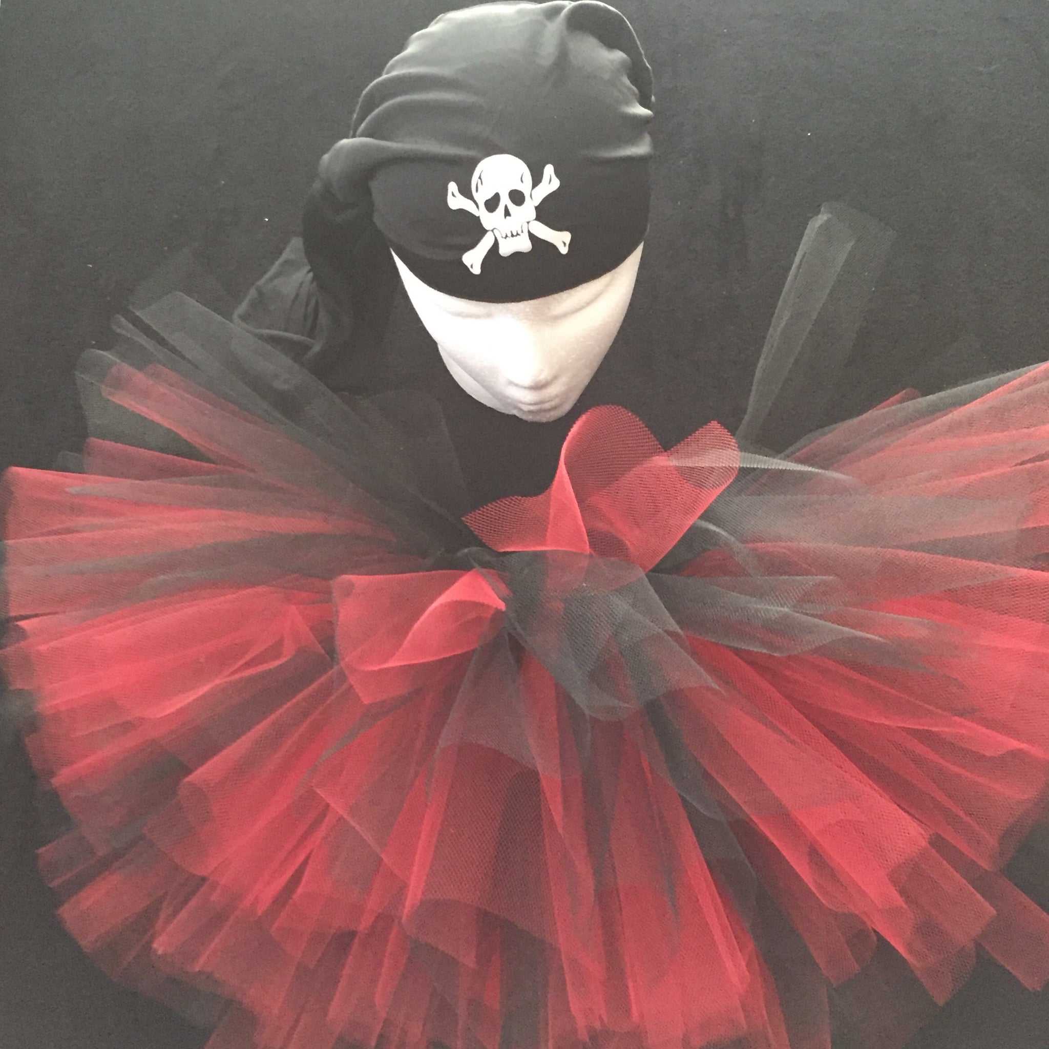 Pirate  Black Skull Cap Tutu Costume