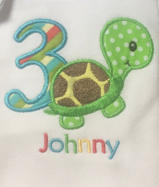 Personalized Turtle Birthday Shirt