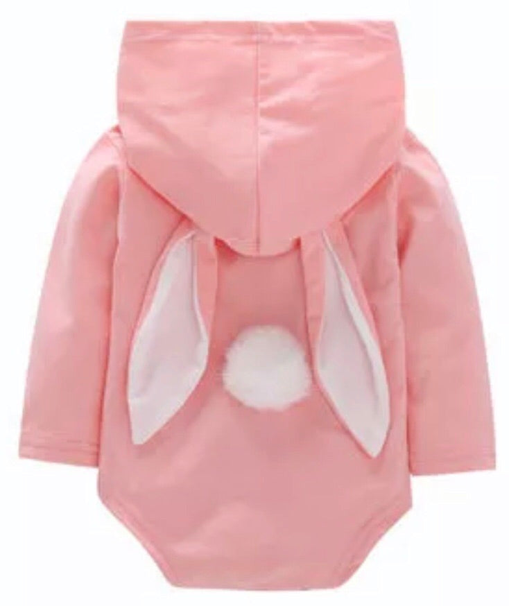 Bunny Rabbit Bodysuit with Hooded Ears and Tail