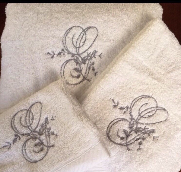 Embroidered Monogramned Personalized Towels