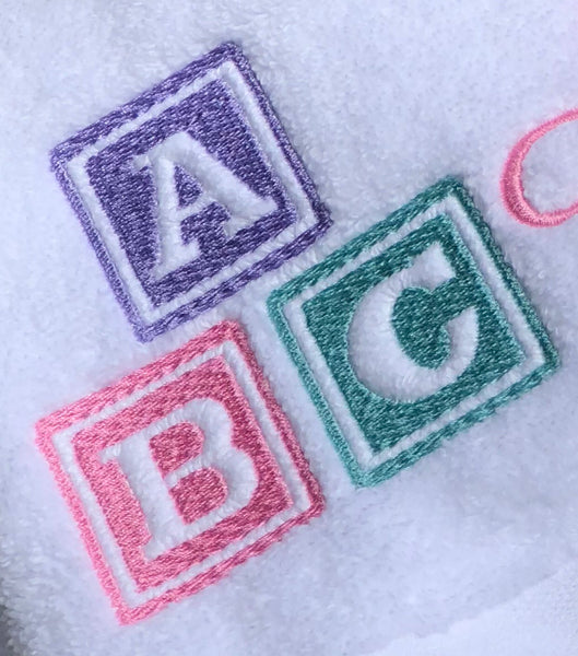 ABC Blocks Personalized Beach Towel Bath Towel