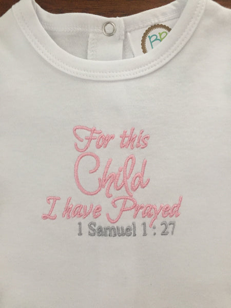 For This Child I Have Prayed Bodysuit