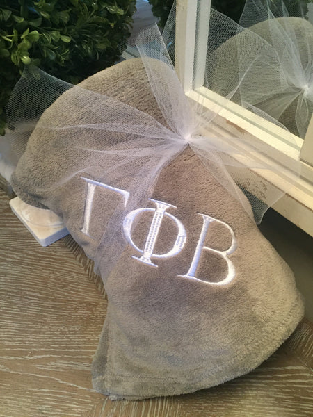 Monogrammed Throw Blanket Sorority Fraternity Greek Letters