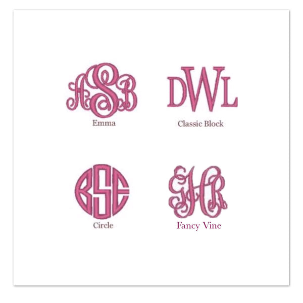 Group Package Throw Blankets 3-Initials